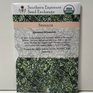 Abundant Bloomsdale Spinach, Organic